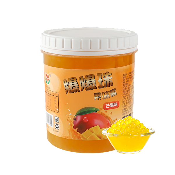 Mango flavor popping beads